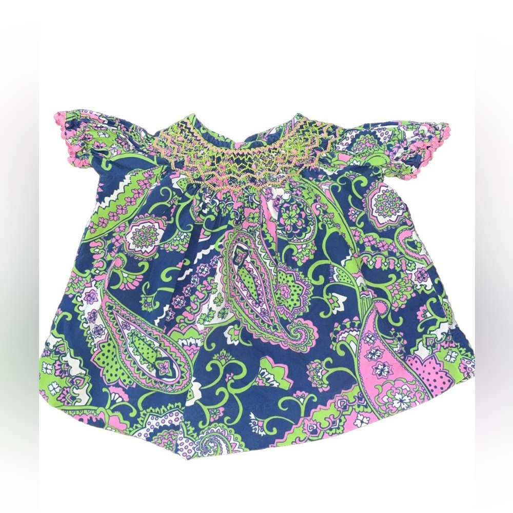 12M Baby Girl Boho 100% Cotton Short Sleeve Top